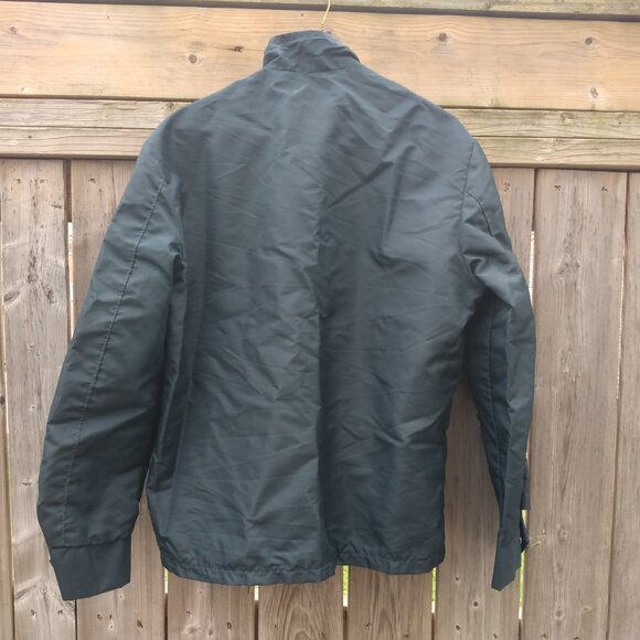 Vintage 60s Nylon Workwear Jacket Snap Front 43" Chest Mechanic Farmer - Picture 10 of 10